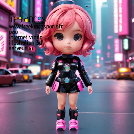 Pao mise en page internet vidéo illustration 3d serveur IA générative AI freelance paris studio de création magazines QTUAXWU0